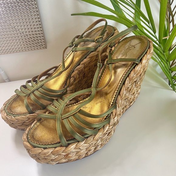 YSL Yves Saint Laurent Heel Espadrille wedge - Picture 2 of 4